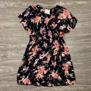 Floral Black Dress